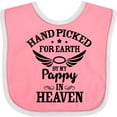 thumbnail image 3 of Inktastic Handpicked for Earth by My Pappy in Heaven with Angel Wings Boys or Girls Baby Bib, 3 of 4
