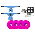 thumbnail image 1 of 180mm CYAN LONGBOARD TRUCKS, 70MM PINK WHEELS, ABEC 7 BEARINGS PACKAGE, 1 of 1