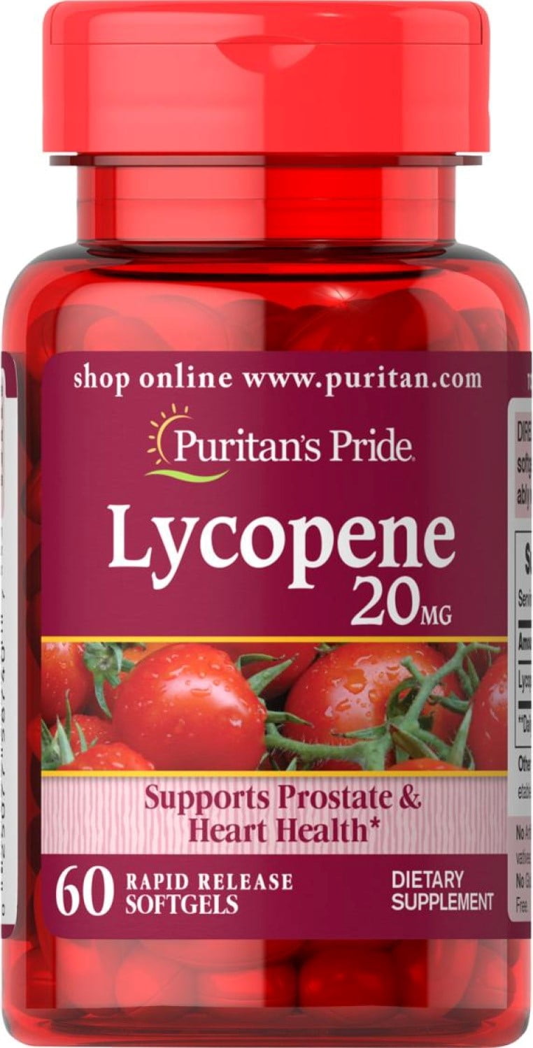 Nature's Bounty Puritans Pride Lycopene 20 Mg Softgels, 60 Count 1 ea