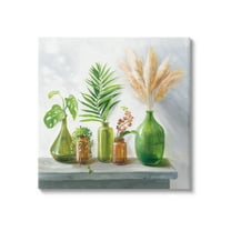 Stupell Industries Varied Ikebana Botanical Leaves Arrangement Still Life Painting Gallery Wrapped Canvas Print Wall Art, Design by Danhui Nai