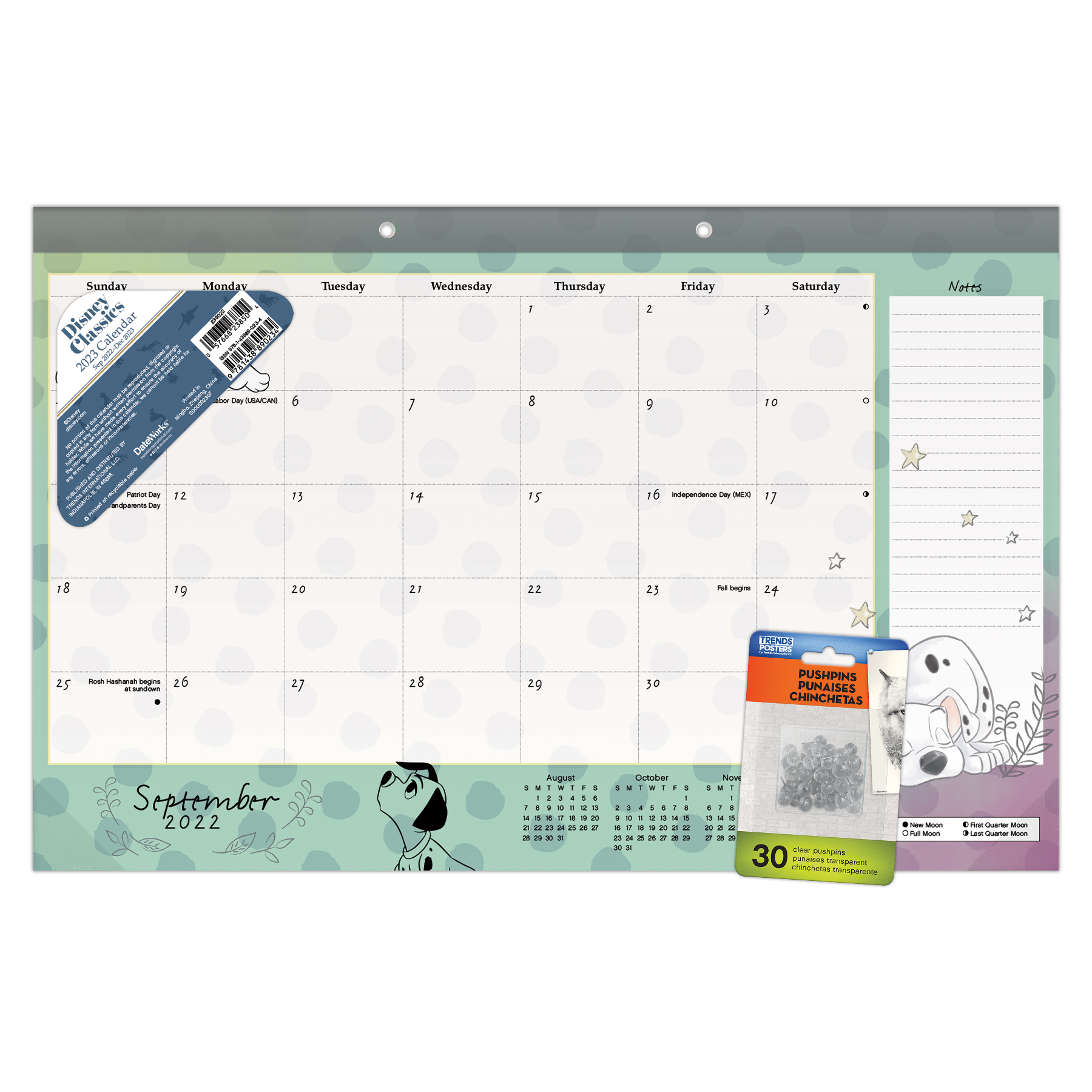 Trends International 2023 Disney Classics Desk Pad Calendar Pushpins Trends International 2023 Disney Classics Desk Pad Calendar Pushpins