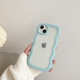 thumbnail image 1 of Funda de onda rizada transparente bonita a la moda para iPhone 11 12 13 14 Pro Max 7 8 Plus X XR XS funda de parachoques a prueba de golpes Capa estética Tan Jianjun unisex, 1 of 2