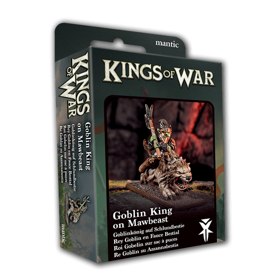 Kings of War Goblin King on Mawbeast