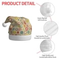 thumbnail image 4 of KLL Christmas Hats for Adults Plush Retro Geometry Print Santa Hat Xmas Fluffy Santa Claus Hat for Women Men, 4 of 6