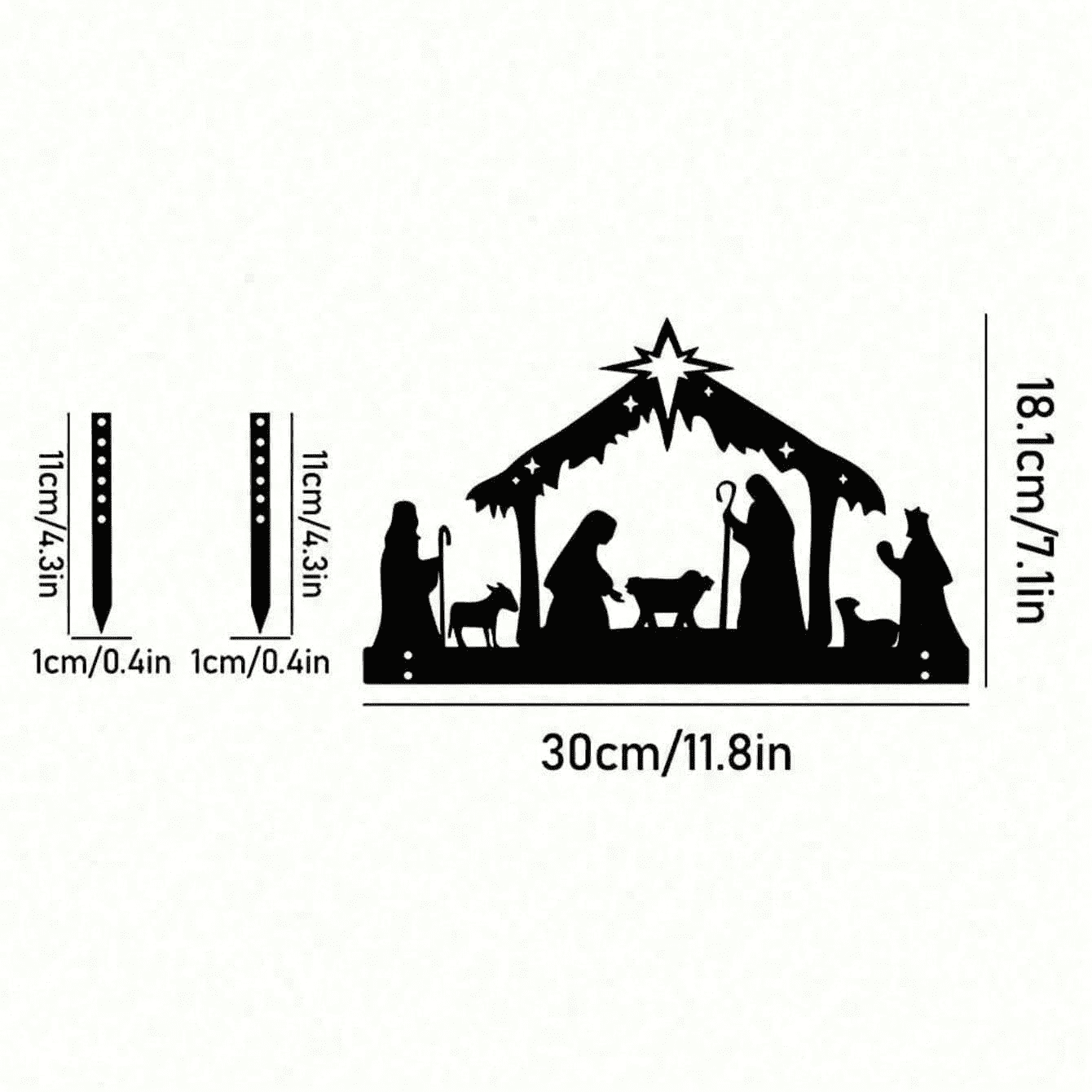 Waterproof Metal Nativity Projector Light Outdoor Wall Christmas Decoration Gift