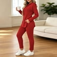 thumbnail image 4 of Maqroz Womens Ribbed Two Piece Lounge Sets Long Sleeve Pullover Hoodie Sweatshirts Tapered Sweatpants Casual Matching Tracksuit Outfits Trendy Sweatsuits for Daily, 4 of 7