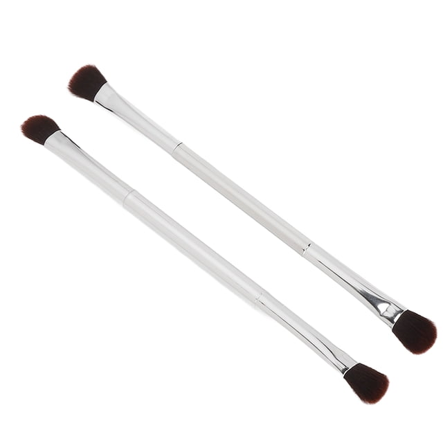 Brocha Para Contorno De Nariz, Juego De Brochas De Sombra De Ojos De Pelo De Doble Punta Para Fiesta De Bodas Para Maquilladores