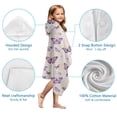 thumbnail image 7 of Beige Butterfly Pattern Hooded Bath Towel，50"x30" for Ages 3 To 12 Kids, Quick Dry Lightweight Soft Microfiber Hood Beach Towel Cover Up for Kids, 7 of 7