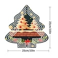 thumbnail image 2 of Stylish Metal Christmas Tree Wind Spinner - Gingerbread Design with Red Accents Starry Background Perfect for Garden Decor, 2 of 7
