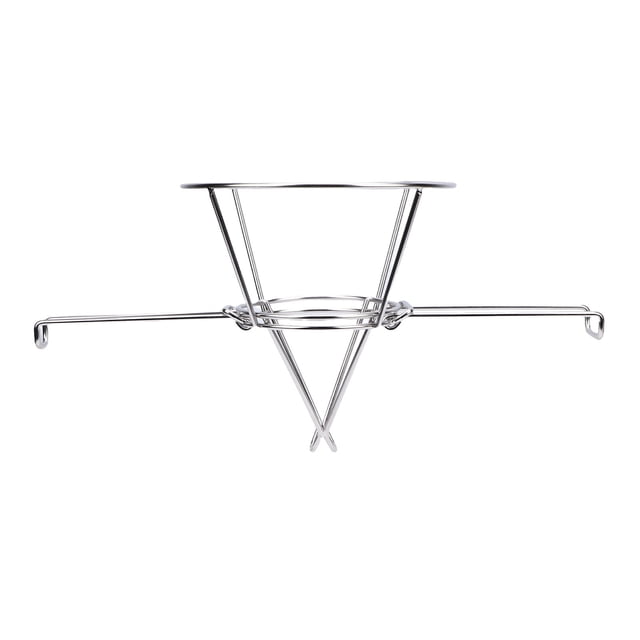 Rack Deep Fryer Oil Filter Stand 9.3 Inch 304 Stainless Steel Fryer Oil Filter Cone Holder Rack with Folding Arm for Kitchens