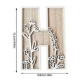 thumbnail image 3 of Tainini Wooden H Letters ,Flowered Paintable Wooden Nursery Letters for Birthday Boho Nursery Wedding Home Decor,（7.8in）, 3 of 6