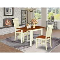 East West Furniture Dining Room Set Buttermilk & Cherry, NDWE3-WHI-W