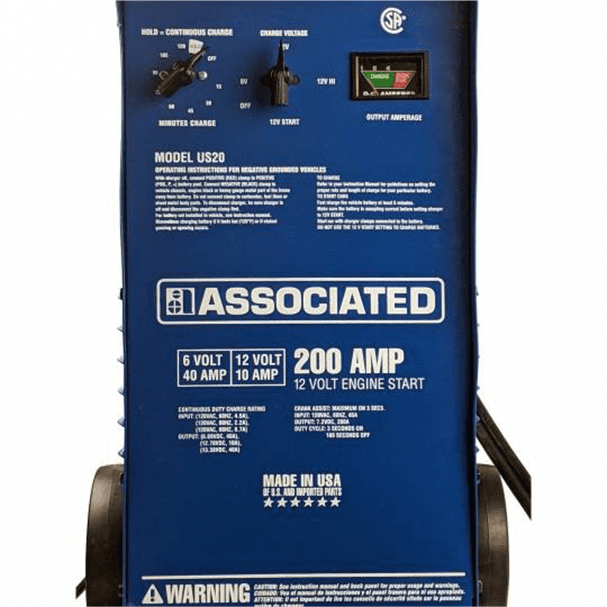 Associated Equipment US20 40 Amps 6V-12V Automotive Battery Charger