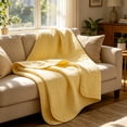 thumbnail image 3 of 6 Layer Muslin Cotton Summer Throw Blanket 120x150cm, Lightweight Breathable Nap Blanket for Kids Adults Bed Couch Travel, 3 of 6