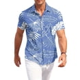 thumbnail image 2 of HAJWOH 2026 Hawaiian Shirt for Men Casual Button Down Short Sleeve Summer Beach Shirts Loose Fit Floral Print Tropical Tops, 2 of 7