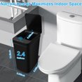 thumbnail image 2 of Bote de basura QSFWCSM Smart Touchless 11L/2.6 galones con tapa x2 negro, 2 of 7