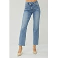 thumbnail image 5 of Risen Jeans - High Rise Crossover Straight Leg Jeans in Vintage Indigo (28" Inseam) - RDP5333, 5 of 8