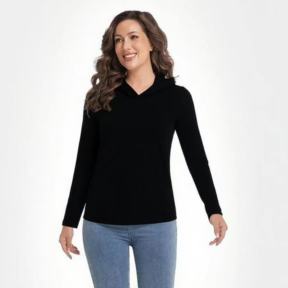 Funidos Women's Sun Hoodie Rash Guard Long Sleeve UV Protection Quick-Dry Breathable Athletic Shirt XS-XL