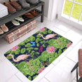 thumbnail image 3 of MKHERT Tropical Flamingo with Water Lily and Butterflies Doormat Rug Home Decor Floor Mat Bath Mat 30x18 inch, 3 of 3
