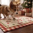 thumbnail image 5 of Qwtwty Christmas Doormat, Non Slip Washable Xmas Welcome Front Door Mat, Winter Holiday Decorative Carpet for Living Room Bedroom Front Porch Christmas Decorations, 5 of 7