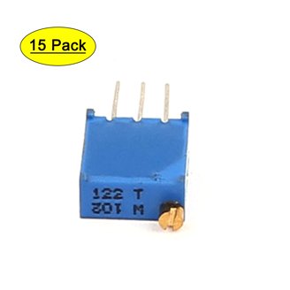 5 Potentiomètres Trimmer Multitours 3296W - 3/8, Réglage Linéaire - Pour Montage PCB - Neuf