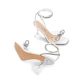 thumbnail image 3 of Sandalia DREAM PAIRS Tacón de Aguja con Lazo Doble y Strass Transparente Talla 9.5 US, 3 of 6