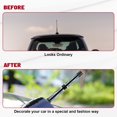 thumbnail image 6 of Xotic Tech Set Car Long Antenna Black/Gray Union Jack Flag Theme w/Carbon Wheel Valve Stem Cap Compatible with Mini Cooper All Models & More Other Cars 4.2", 6 of 9