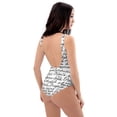 thumbnail image 6 of Thank You Silver White Black One-Piece Swimsuit (2XL), 6 of 6