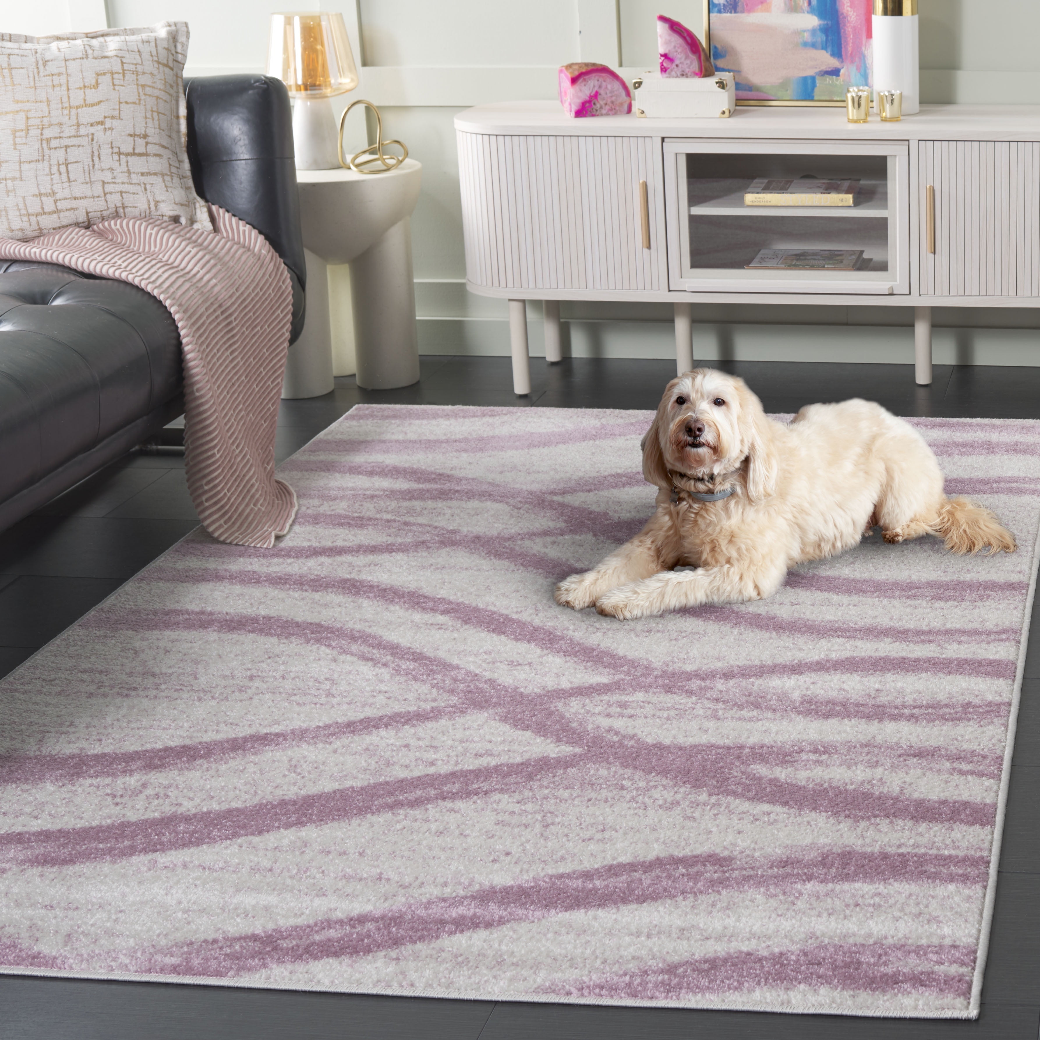 Safavieh Adirondack Isidor Geometric Swirls Area Rug, Cream/Purple, 8' x 10'