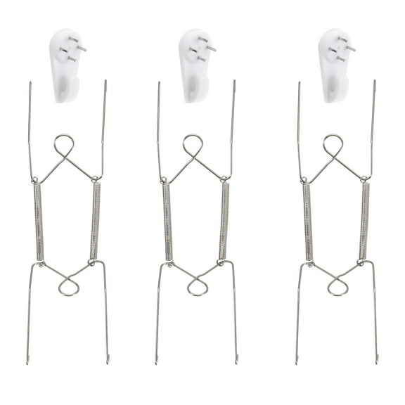 Uxcell 3 Pack Plate Hanger, 8 inch Stainless Steel Invisible Wall Plate Hangers for Decorative Plates and Arts