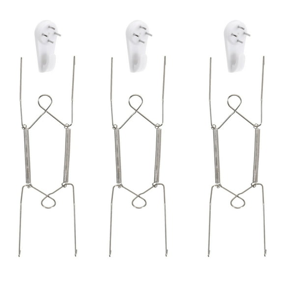 Uxcell 3 Pack Plate Hanger, 8 inch Stainless Steel Invisible Wall Plate Hangers for Decorative Plates and Arts