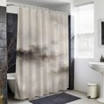 thumbnail image 4 of Grey Brown Shower Curtain - Water Repellent Fabric Shower Curtains Washable, Retro Country Abstract Ombre Aesthetic Decorative Polyester Cloth Bathroom Curtains Modern Bath Decor 72"x84", 4 of 8