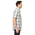 thumbnail image 3 of Burnside Mens Buffalo Plaid Woven Shirt L GREY/ WHITE, 3 of 3