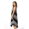 thumbnail image 3 of Riviera Sun Tie Dye Summer Dress - Beach Cover Up (Black / White, 1X), 3 of 4