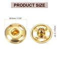 thumbnail image 2 of Uxcell 24 Conjuntos de Botones a Presión de 10mm, Botones de Metal Color Oro, 2 of 7