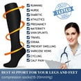 thumbnail image 2 of Fuklindy 3 Pairs Medical Sport Compression Socks - 15-20mmhg Graduated Knee-High Support for Men & Women, Ideal for Soccer, Running, and Nurses, 2 of 6