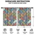 thumbnail image 2 of Blackout Kids Curtains,Multicolor Ethnic Geometric Patchwork Pattern Childrens Insulated Curtains Set Of 2,Bedroom Essentials,Toddler Room Decor 42x54in(106x137cm), 2 of 5