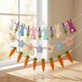 thumbnail image 4 of SSNTSY 3pcs 7.2ft Easter Bunner Easter Bead Garland Easter Tree Garland Rustic Bunny Carrot Flower Banner for Home Shelf Fireplace Wall Mantle Decor, 4 of 8