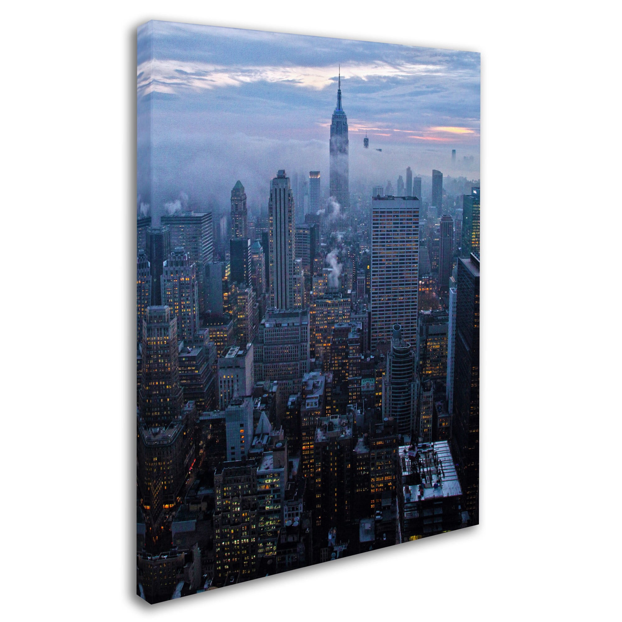 Trademark Fine Art "City Lights" Canvas Art by CATeyes