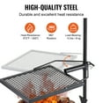 thumbnail image 3 of VEVOR Swivel Campfire Grill 16" x 16" Heavy Duty Steel Open Fire Cooking Grate Adjustable, 3 of 9