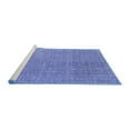 thumbnail image 2 of Ahgly Company Machine Washable Indoor Square Abstract Blue Contemporary Area Rugs, 6' Square, 2 of 4