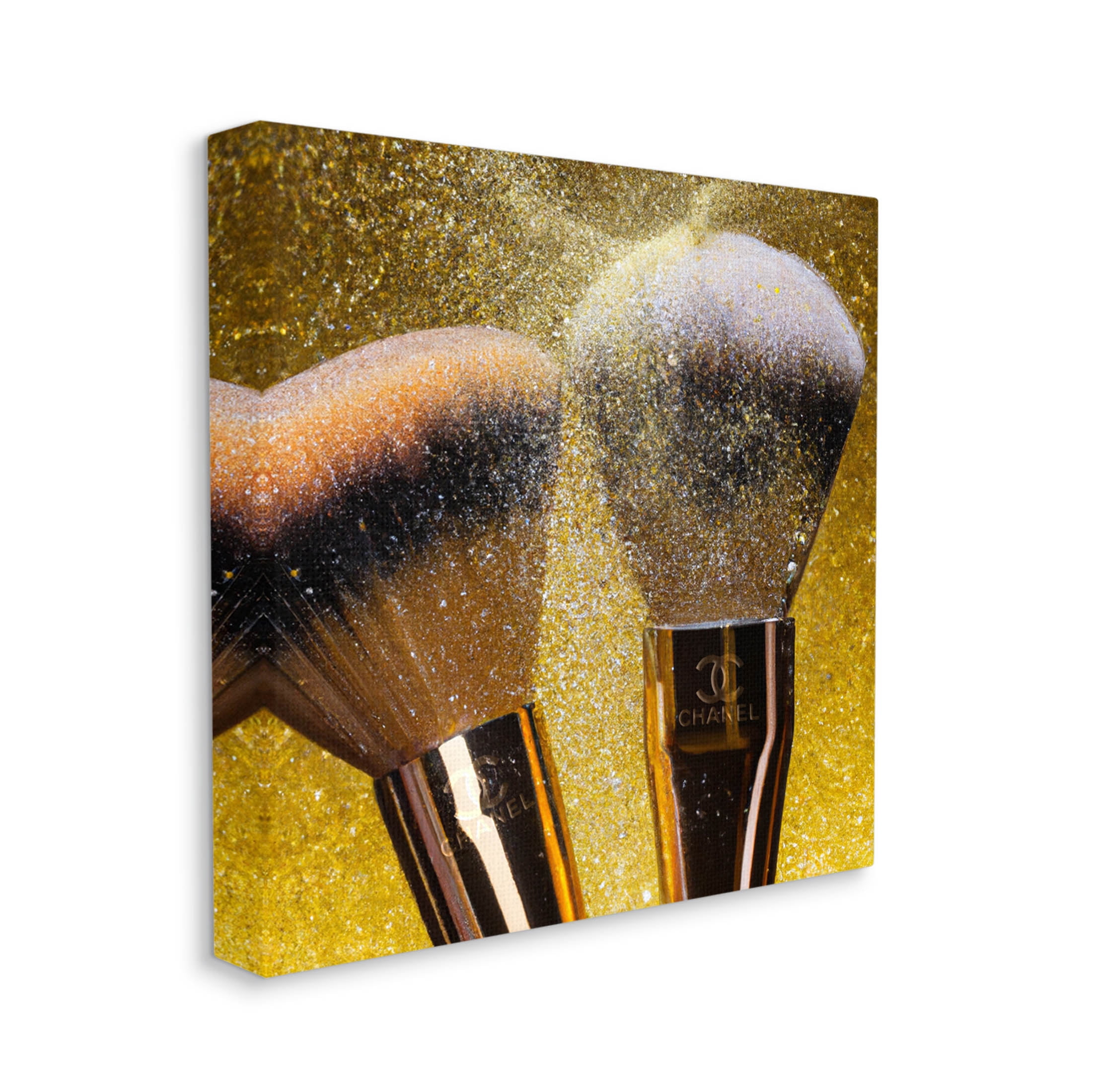Stupell Industries Makeup Brush Glam Glimmer Graphic Art Gallery Wrapped Canvas Print Wall Art, Design by Ziwei Li