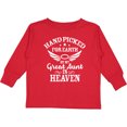 thumbnail image 3 of Inktastic Handpicked for Earth By My Great Aunt in Heaven Boys or Girls Long Sleeve Toddler T-Shirt, 3 of 5