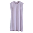 thumbnail image 1 of AWZXDE Robe de Nuit Sans Manches Confortable avec Soutien-Gorge Intégré Couleur Unie Mi-Longue Polyvalente pour Toute la Journée PP2,TTG, 1 of 3