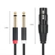 thumbnail image 2 of Cable Divisor XLR Hembra A Doble Conector Macho de 6,35 mm, Adaptador de Audio para Micrófono con Blindaje Doble, Cable de Micrófono., 2 of 5