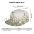 thumbnail image 2 of Flat Bill Trucker Hats for Women Men - Herbs and Wildflowers (2) Adjustable Flat Baseball Cap Snapback Hats Dad Hats for Men, 2 of 7