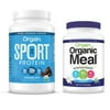 Orgain - Organic Sport Vegan, Gluten Free, Dairy Free Protein Powder - Chocolate (2.01 LB) + Meal Replacement Powder - Vanilla Bean (2.01 LB)