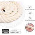 thumbnail image 4 of Natural Cotton Rope(1inches x 100ft), 3-Strand Twisted Cotton Rope, Natural Thick White Rope, Soft Rope Cord Craft Rope for DIY Crafts Decoration Pet Toys, Indoor & Outdoor Use, 4 of 4