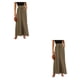 thumbnail image 4 of Pantalones de pierna ancha Qarigey mujer verano Lino verde 2XL, 4 of 6