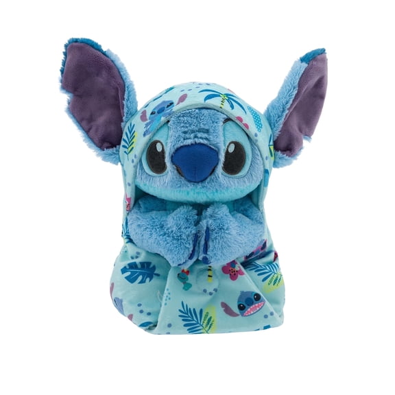 Disney Store Stitch Plush with Blanket Pouch, Disney Baby Plushy with Removable Swaddle